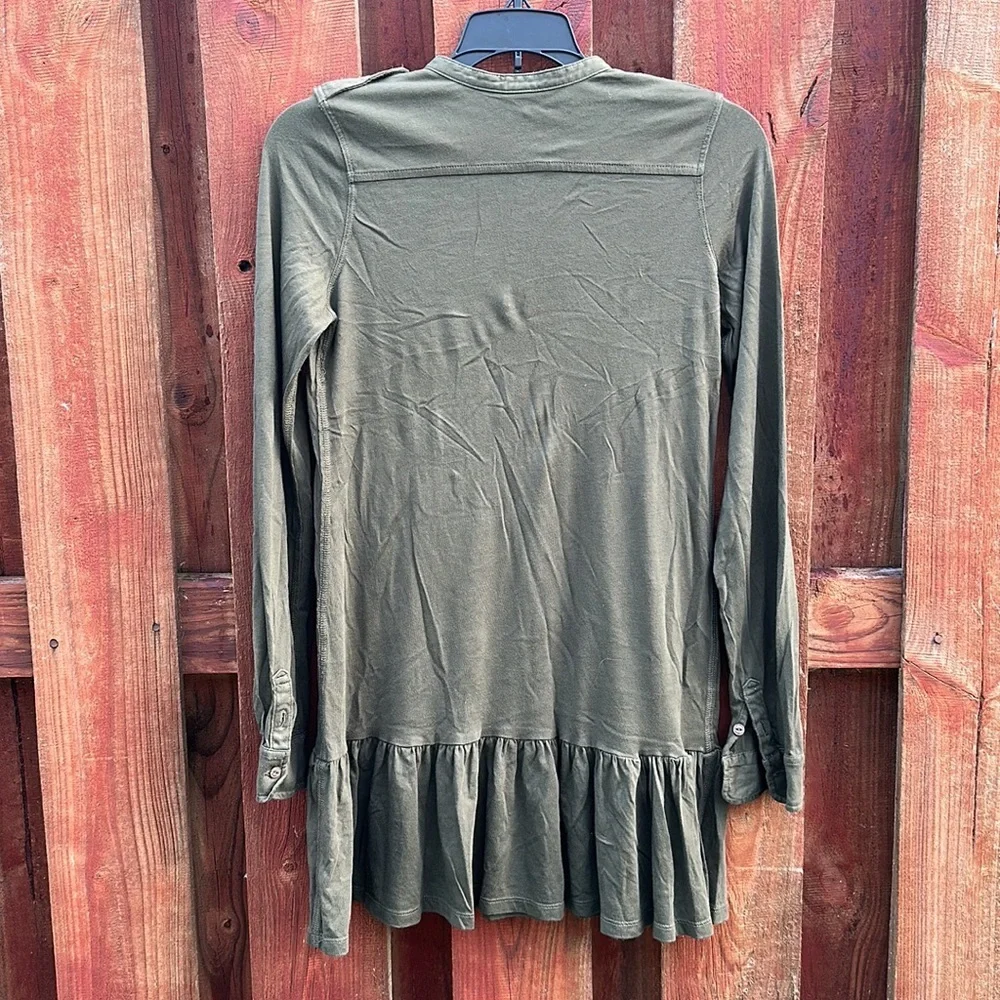 Polo Ralph Lauren Girls Olive Green Utility Ruffle Dress Size XL (16)